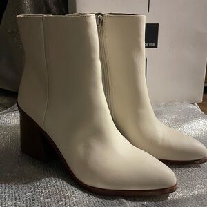 Dolce Vita Ivory Ankle Boots